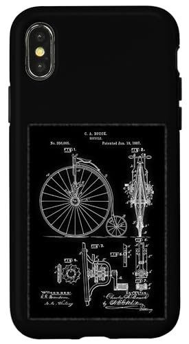 Hülle für iPhone X/XS Vintage Penny Farthing Diagramm von Vintage Diagrams