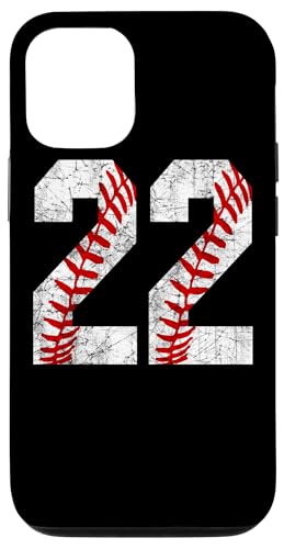 Hülle für iPhone 12/12 Pro Vintage-Baseball-Mom-#22-Jersey, Lieblingsspieler von Vintage Distressed Love Baseball Number Classics