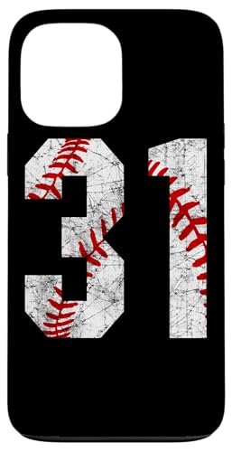 Hülle für iPhone 13 Pro Max Vintage Baseball Mom #31 Jersey Baseball Lieblingsspieler von Vintage Distressed Love Baseball Number Classics