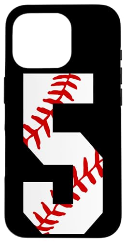 Hülle für iPhone 16 Pro Vintage Baseball Mom #5 Jersey Baseball Spieler Nummer 5 von Vintage Distressed Love Baseball Number Classics