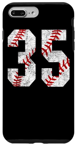 Hülle für iPhone 7 Plus/8 Plus Vintage Baseball Mama #35 Jersey Baseball Trikot Nummer 35 von Vintage Distressed Love Baseball Number Classics