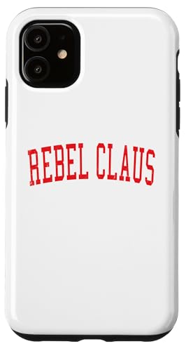 Hülle für iPhone 11 Rebellen-Claus Vintage Distressed Red Varsity Weihnachten von Vintage Distressed Varsity Christmas Apparel