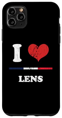 Hülle für iPhone 11 Pro Max Lustiges "I Love Lens" niedliches Frankreich Citys Liebhaber Vintage von Vintage France City Collection