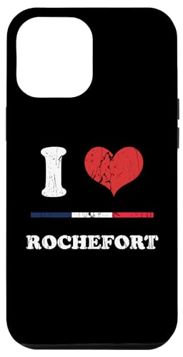 Hülle für iPhone 14 Pro Max Lustig, ich liebe ROCHEFORT, niedliche Liebhaber von France Citys, altmodisch von Vintage France City Collection