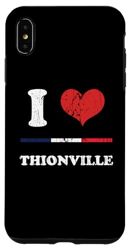 Hülle für iPhone XS Max Lustig, ich liebe THIONVILLE, niedliche Liebhaber von France Citys, altmodisch von Vintage France City Collection