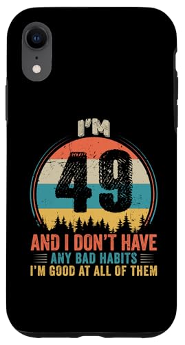 Hülle für iPhone XR Vintage Funny Humor 49 Years Old Birthday Legends Men Women von Vintage Funny Humor Retro Birthday Legend Gifts