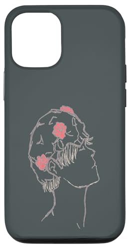 Hülle für iPhone 12/12 Pro Totenkopfmaske und Rosen von Vintage Geeky Tops