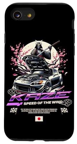 JDM Tokyo Japan Drift Race Car Tuning Retro Vintage Grafik Hülle für iPhone SE (2020) / 7 / 8 von Vintage Japanese JDM Drift Race Car Graphic