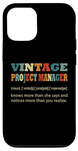 Hülle für iPhone 12/12 Pro Vintage Project Manager Knows More Than She Says Outfit Defi von Vintage Job Dictionary Definition Tees