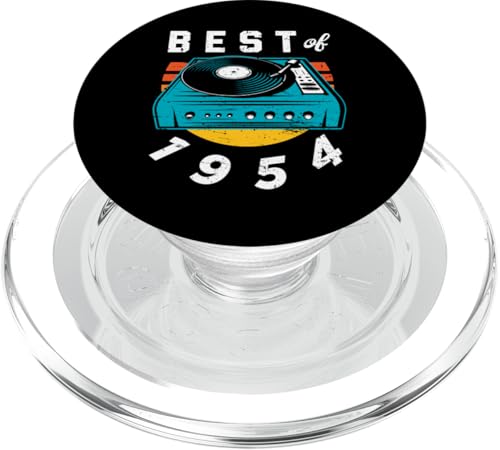 Best Of 1954 Vintage Vinyl Schallplatte zum 68. Geburtstag PopSockets PopGrip für MagSafe von Vintage LP Schallplatte Vinyl Jahrgang Geburtstage