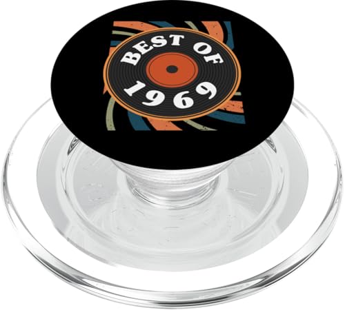 Best Of 1969 Vintage Vinyl Schallplatte zum 53. Geburtstag PopSockets PopGrip für MagSafe von Vintage LP Schallplatte Vinyl Jahrgang Geburtstage