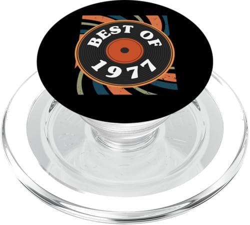 Best Of 1977 Vintage Vinyl Schallplatte zum 45. Geburtstag PopSockets PopGrip für MagSafe von Vintage LP Schallplatte Vinyl Jahrgang Geburtstage