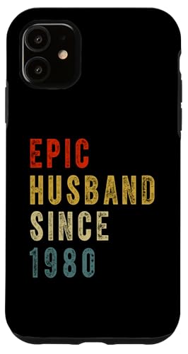 Hülle für iPhone 11 Epic Husband Since 1980 Couple 44th wedding Anniversary Mens von Vintage Legends Couple Wedding Anniversary Gifts