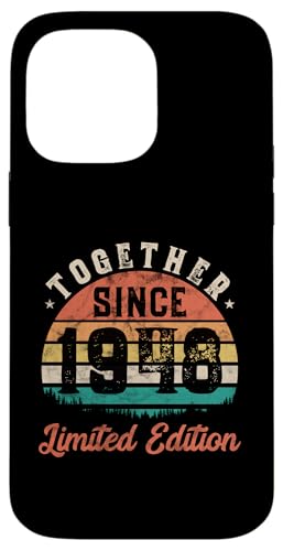 Together Since 1948 Couple 77th years wedding Anniversary Hülle für iPhone 14 Pro Max von Vintage Legends Wedding Anniversary Couple Gifts