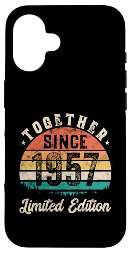 Together Since 1957 Couple 68th years wedding Anniversary Hülle für iPhone 16 von Vintage Legends Wedding Anniversary Couple Gifts