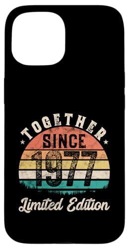 Together Since 1977 Couple 48th years wedding Anniversary Hülle für iPhone 15 von Vintage Legends Wedding Anniversary Couple Gifts