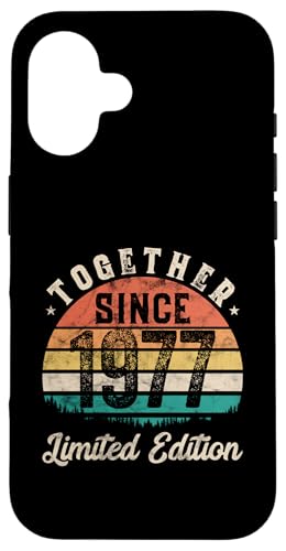 Together Since 1977 Couple 48th years wedding Anniversary Hülle für iPhone 16 von Vintage Legends Wedding Anniversary Couple Gifts