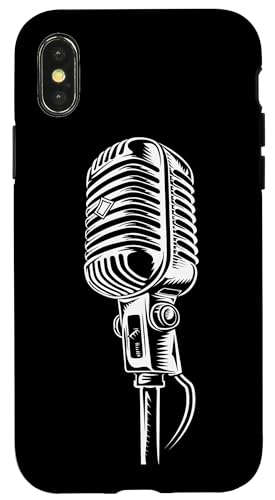 Hülle für iPhone X/XS Vintage-Mikrofon von Vintage-Mikrofon-Kleidung