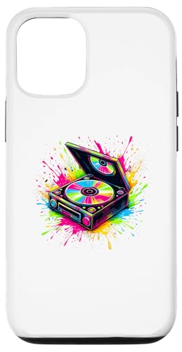 Hülle für iPhone 12/12 Pro Splash Art Schallplattenspieler Musik von Vintage Music Vinyl Record Lover Gifts