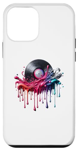 Hülle für iPhone 12 mini Dripping Paint Art Vinylscheibe Plattenspieler Musik von Vintage Music Vinyl Record Lover Gifts