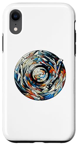 Hülle für iPhone XR Polygon Art Vinylscheibe Plattenspieler Musik von Vintage Music Vinyl Record Lover Gifts