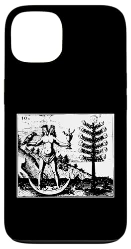 Hülle für iPhone 13 Hermaphrodit-Symbol Mondbaum Mittelalterliches Emblem von Vintage Occult