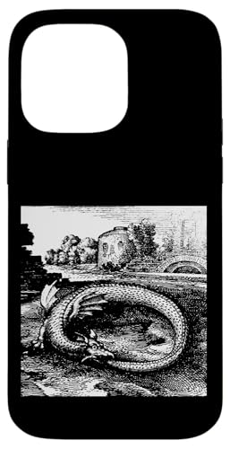 Hülle für iPhone 14 Pro Max Ouroboros Drachen Mittelalterliches Emblem von Vintage Occult