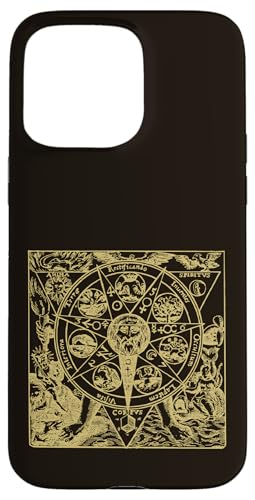 Hülle für iPhone 15 Pro Max Astrologie Mittelalter Mandala von Vintage Occult