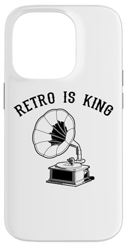 Hülle für iPhone 14 Pro Retro is King Phonograph Grammophon Plattenspieler von Vintage Plattenspieler T-Shirts