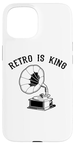 Hülle für iPhone 15 Retro is King Phonograph Grammophon Plattenspieler von Vintage Plattenspieler T-Shirts