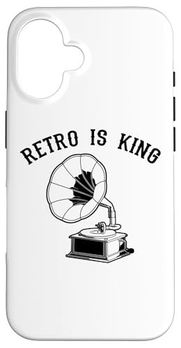 Hülle für iPhone 16 Retro is King Phonograph Grammophon Plattenspieler von Vintage Plattenspieler T-Shirts