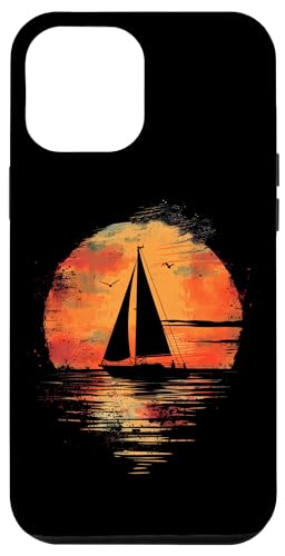 Hülle für iPhone 12 Pro Max Sailor Vintage Sunset Segel Boot Segeln von Vintage Sailing Apparel Co.