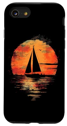 Hülle für iPhone SE (2020) / 7 / 8 Sailor Vintage Sunset Segel Boot Segeln von Vintage Sailing Apparel Co.