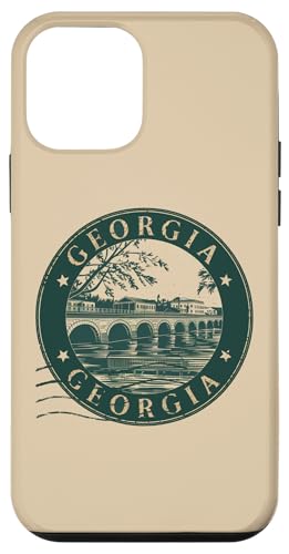 Hülle für iPhone 12 mini Amerikanische Vintage-Briefmarken US-Bundesstaat Georgia von Vintage USA State Graphic Retro American Tees