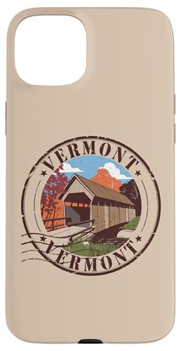 Hülle für iPhone 15 Plus Amerikanische Vintage-Briefmarken US-Bundesstaat Vermont von Vintage USA State Graphic Retro American Tees