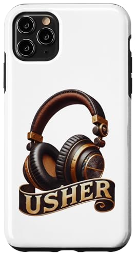 Hülle für iPhone 11 Pro Max Vintage USHER Hiphop Fan Musik Kopfhörer Retro Design von Vintage USHER Hiphop Fan Music Headphone Retro Tee