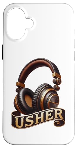 Hülle für iPhone 16 Plus Vintage USHER Hiphop Fan Musik Kopfhörer Retro Design von Vintage USHER Hiphop Fan Music Headphone Retro Tee