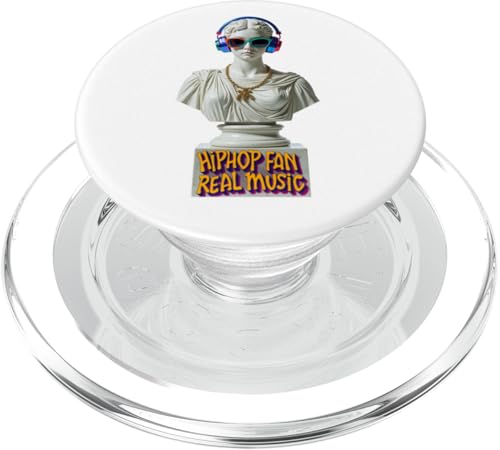 Neoklassische Hip-Hop-Muse PopSockets PopGrip für MagSafe von Vintage USHER Hiphop Fan Music Headphone Retro Tee