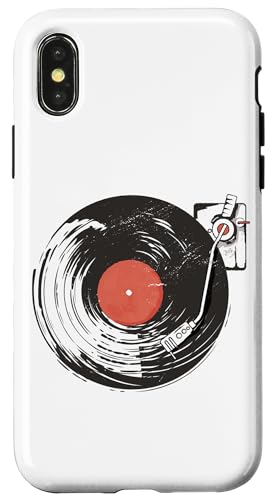 Hülle für iPhone X/XS Vinyl-Musiker DJ Plattenspieler Musikproduzent DJ von Vintage Vinyl Schallplatte Musikalische Geschenke