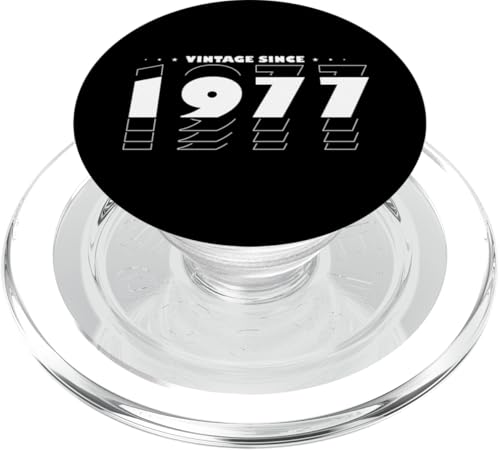 Best of 1977 - Celebrate 48 Years with Vintage 80s 70s Style PopSockets PopGrip für MagSafe von Vintage and Awesome 80's Birthday Bash Vibes Store