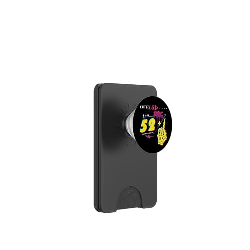 I'm Not 53, I'm 52 + Middle Finger - Retro 1972 Style PopSockets PopWallet für MagSafe von Vintage and Awesome 80's Birthday Bash Vibes Store