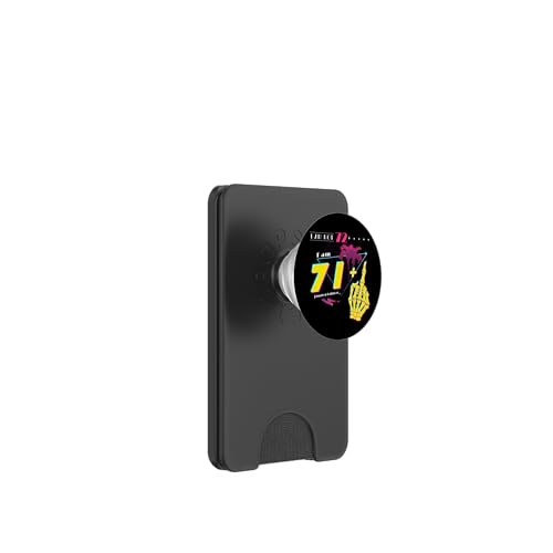 I'm Not 72, I'm 71 + Middle Finger - Retro 1953 Vibes PopSockets PopWallet für MagSafe von Vintage and Awesome 80's Birthday Bash Vibes Store