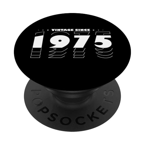 Proudly Celebrating 1975 - Vintage 50 Years of Milestones PopSockets Klebender PopGrip von Vintage and Awesome 80's Birthday Bash Vibes Store