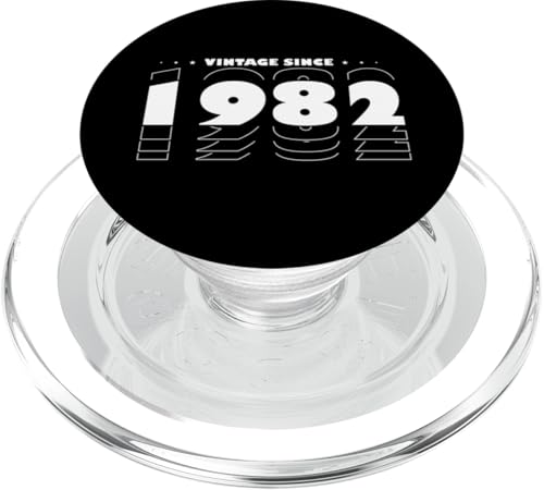 Vintage Timeless Style of 1982 - 43rd Birthday Celebration PopSockets PopGrip für MagSafe von Vintage and Awesome 80's Birthday Bash Vibes Store