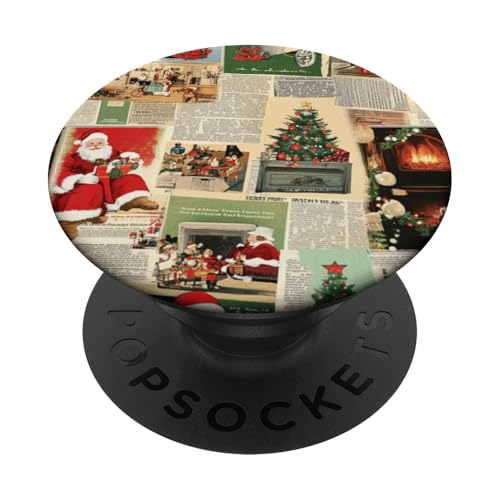 Festliche Weihnachten Retro Urlaub - Vintage Winter Aesthetic PopSockets Klebender PopGrip von VintageFestive: Retro Holiday Accessoires