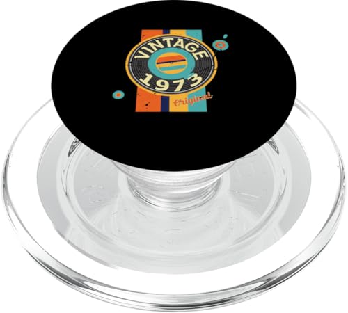 Schalplatte Vinyl 1973 Geburtstag Plattenspieler Vintage PopSockets PopGrip für MagSafe von Vinyl Plattenspieler Vintage Geburtstag Geschenke