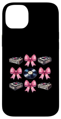 Coquette Bow Vinyl Record Plattenspieler Vinyl Collector Girl Mom Hülle für iPhone 14 Plus von Vinyl Record Coquette Aesthetic Women Gifts