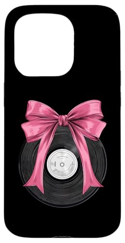 Coquette Bow Vinyl Record Plattenspieler Vinyl Collector Girl Mom Hülle für iPhone 15 Pro von Vinyl Record Coquette Aesthetic Women Gifts