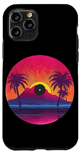 Hülle für iPhone 11 Pro Vintage Vinyl Record Player Plattenspieler Schallplatte von Vinyl Vaporwave Schallplatte Synthwave Retro Music