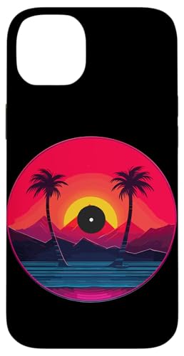 Hülle für iPhone 14 Plus Vintage Vinyl Record Player Plattenspieler Schallplatte von Vinyl Vaporwave Schallplatte Synthwave Retro Music